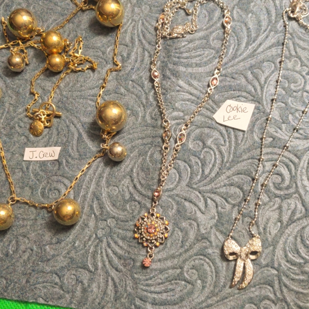 A141 Three Necklaces: One J. Crew; Two Cookie Lee